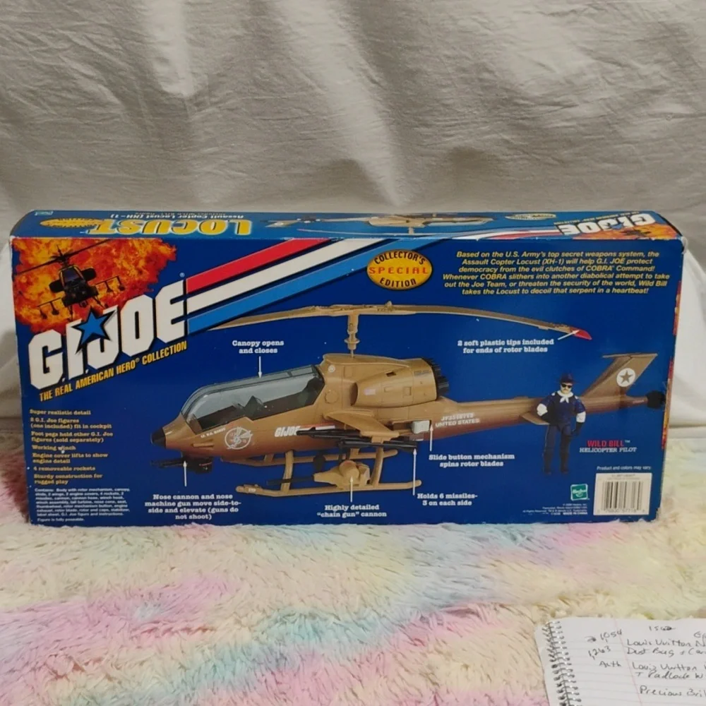 (#A1) NIB G.I. Joe Vtg 2000 Assault Copter Locust Complete/ Wild Bill Figure